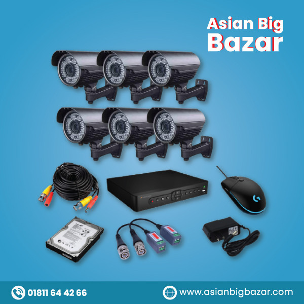 6 SET FULL HD CAMERA FULL PACKAGE + FREE SETUP+FREE MONITOR