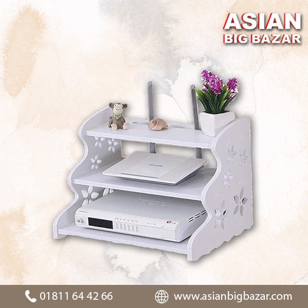 Three Layer Wall Mount Wi-Fi Shelf