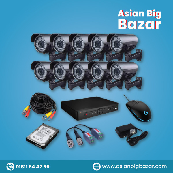 10 SET FULL HD CAMERA FULL PACKAGE + FREE SETUP+FREE MONITOR