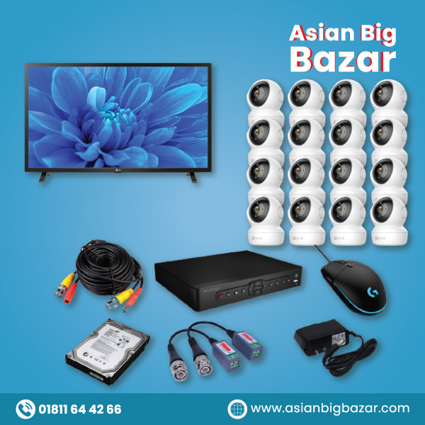 16 SET FULL HD CAMERA FULL PACKAGE + FREE SETUP +FREE MONITOR