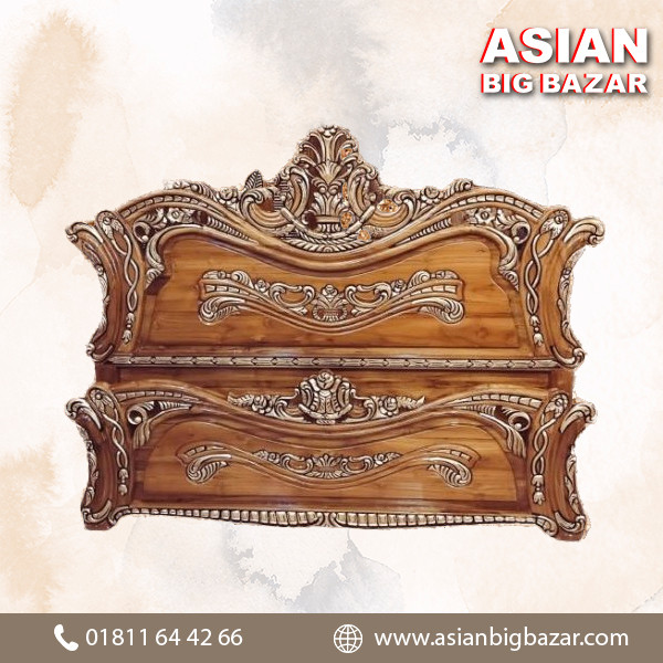 Shegun Wooden Italian Lacquer Burnish Bed