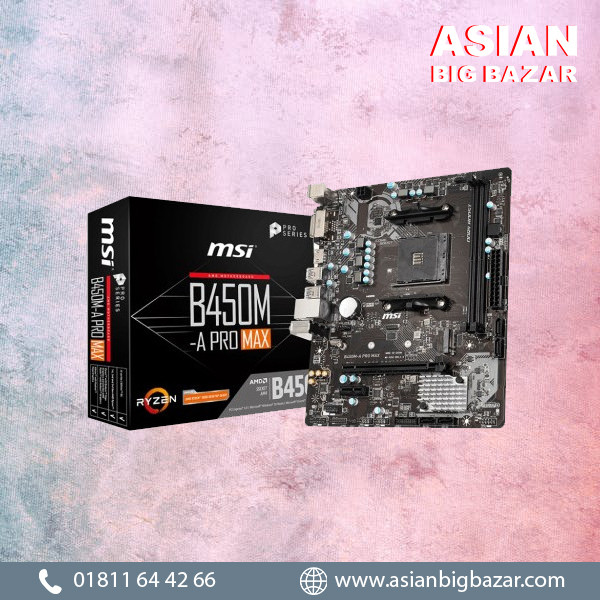 MSI B450M-A Pro MAX AMD AM4 Motherboard