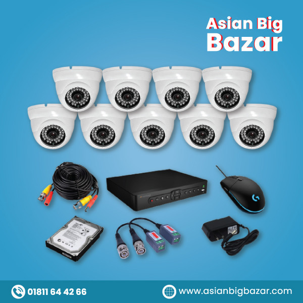 9 SET FULL HD CAMERA FULL PACKAGE + FREE SETUP +FREE MONITOR