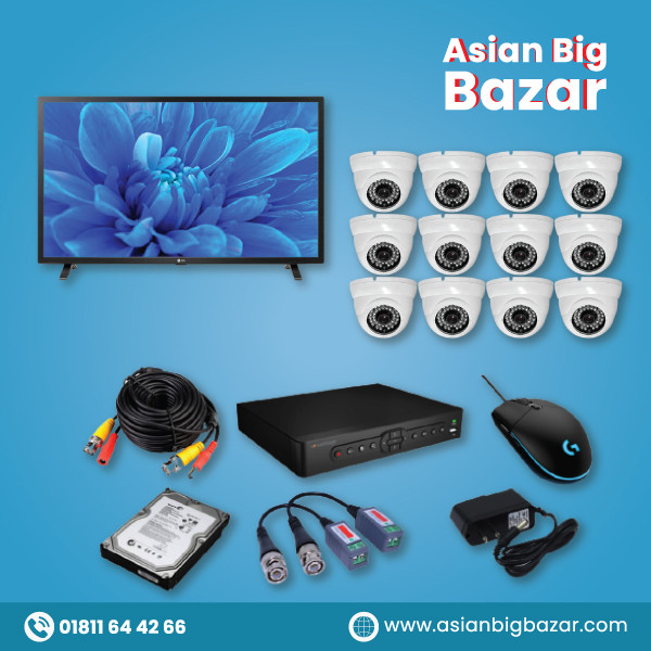 12 SET FULL HD CAMERA FULL PACKAGE + FREE SETUP+FREE MONITOR