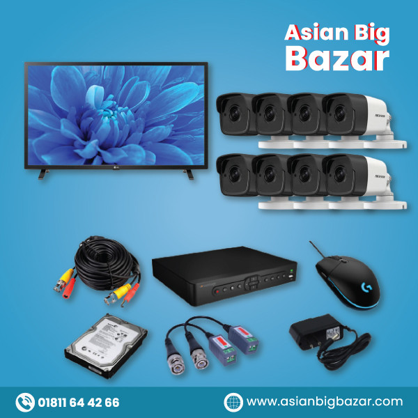 8 SET FULL HD CAMERA FULL PACKAGE + FREE SETUP +FREE MONITOR