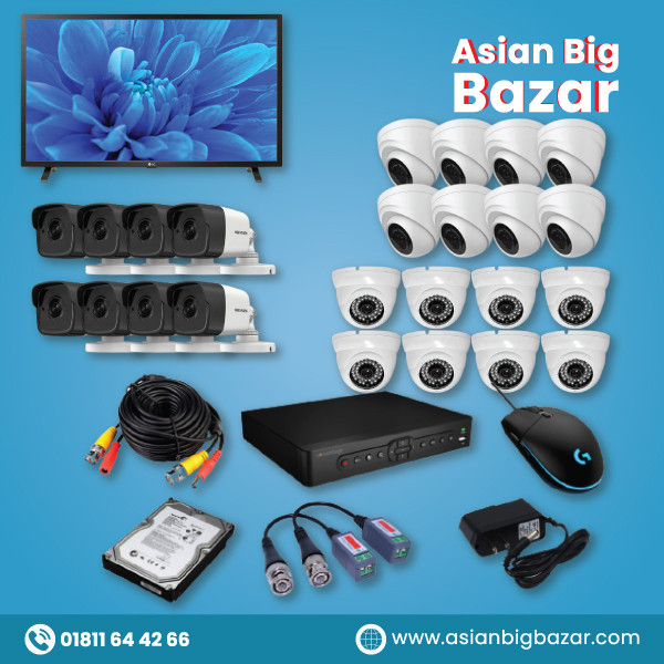 24 SET FULL HD CAMERA FULL PACKAGE + FREE SETUP+ FREE MONITOR